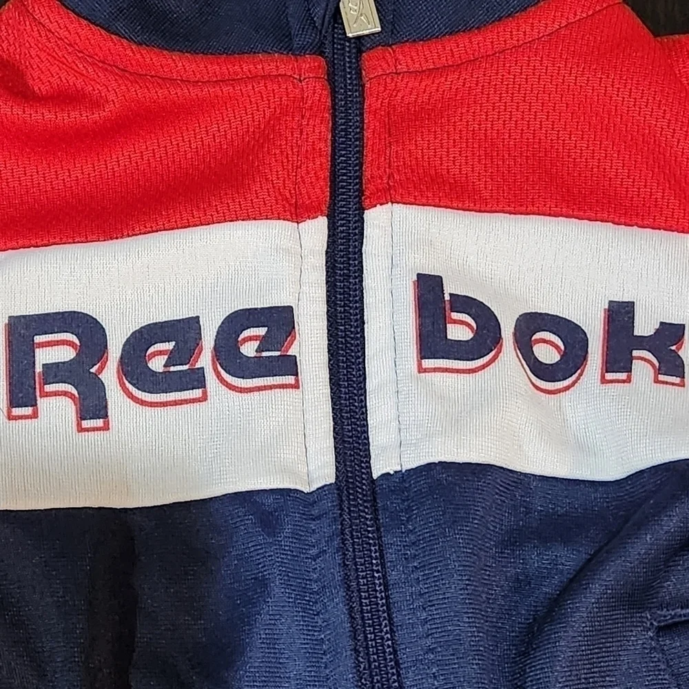 Reebok red white and blue 2 piece track suit Size 3/6 months